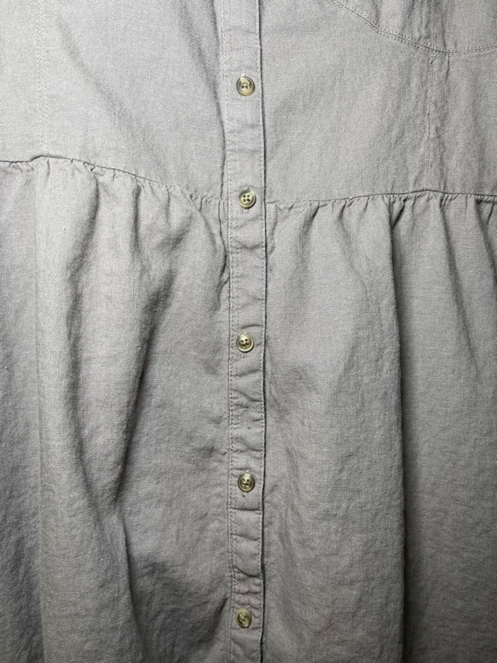 Aerie Tie Shoulder Corset Sundress Boho Linen Button Front Cottagecore Size XL - Picture 4 of 13